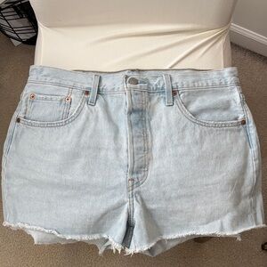 Levi's Light Blue Jean Shorts